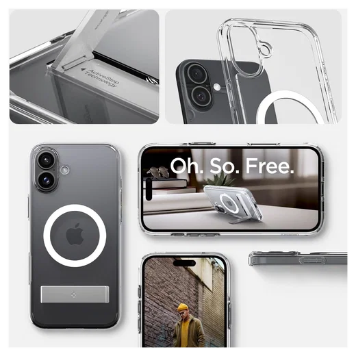 Spigen Ultra Hybrid S MagFit Apple iPhone 16 Plus Hoesje Back Cover Transparant afbeelding 7