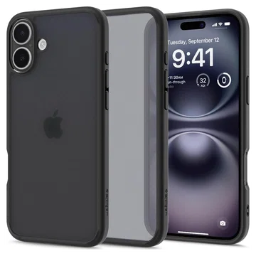 Spigen Ultra Hybrid Apple iPhone 16 Plus Hoesje Back Cover Frost Zwart