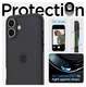 Spigen Ultra Hybrid Apple iPhone 16 Plus Hoesje Back Cover Frost Zwart afbeelding 4