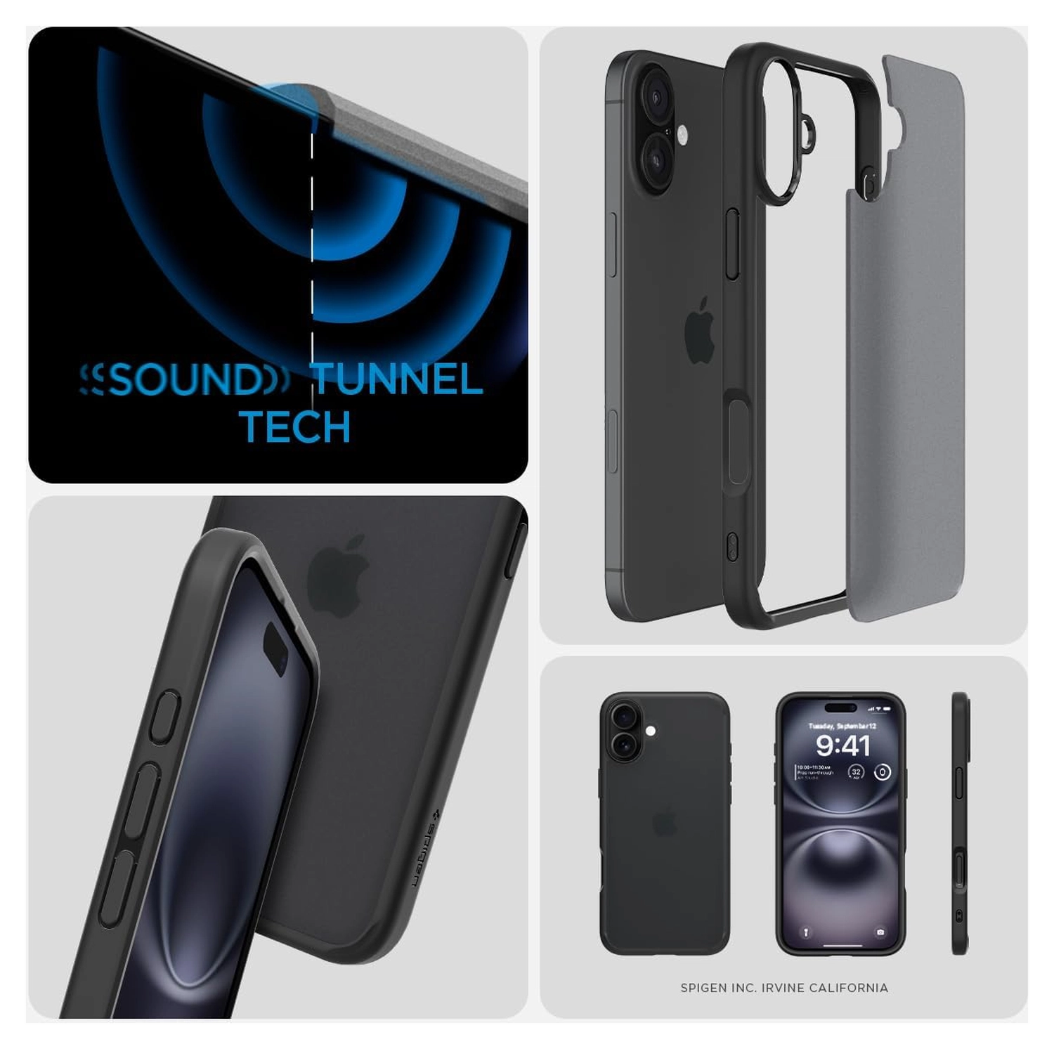 Spigen Ultra Hybrid Apple iPhone 16 Plus Hoesje Back Cover Frost Zwart afbeelding 6