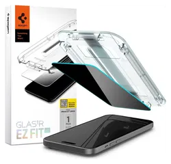 Spigen EZ Fit GLAS.tR Apple iPhone 15 Plus Privacy Glass 1-Pack afbeelding