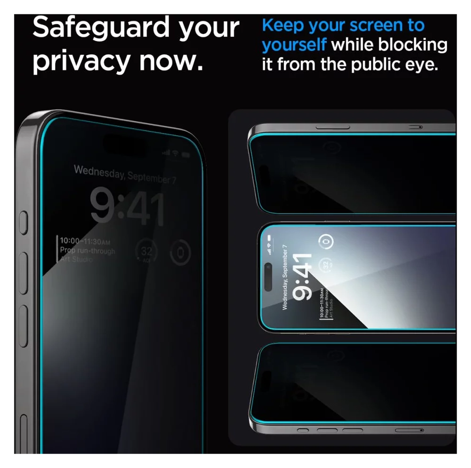 Spigen EZ Fit GLAS.tR Apple iPhone 15 Plus Privacy Glass 1-Pack afbeelding 2