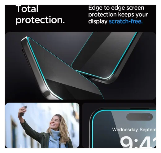 Spigen EZ Fit GLAS.tR Apple iPhone 15 Plus Privacy Glass 1-Pack afbeelding 5
