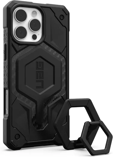 UAG Monarch Pro MagSafe iPhone 16 Pro Max Hoesje + Ring Standaard Zwart afbeelding 1