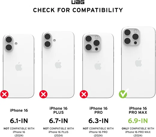 UAG Monarch Pro MagSafe iPhone 16 Pro Max Hoesje + Ring Standaard Zwart afbeelding 3