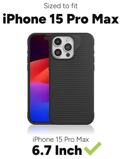 ZAGG Luxe Apple iPhone 15 Pro Max Hoesje Back Cover 3M Valbescherming Zwart afbeelding 5