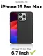 ZAGG Luxe Apple iPhone 15 Pro Max Hoesje Back Cover 3M Valbescherming Zwart afbeelding 5