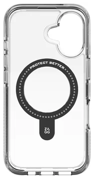ZAGG Santa Cruz Snap Apple iPhone 16 Hoesje MagSafe Back Cover Transparant Zwart