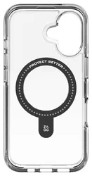 ZAGG Santa Cruz Snap Apple iPhone 16 Hoesje MagSafe Back Cover Transparant Zwart afbeelding