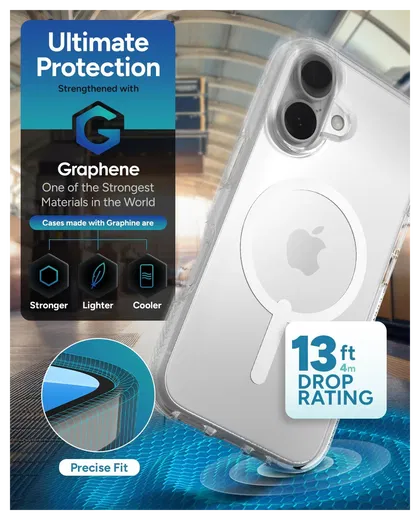 ZAGG Crystal Palace Snap Apple iPhone 16 Hoesje MagSafe Back Cover Transparant afbeelding 3