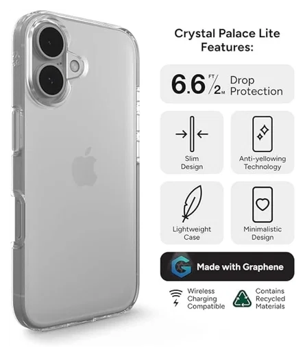 ZAGG Crystal Palace Apple iPhone 16 Plus Hoesje 4M DropProof Transparant afbeelding 2