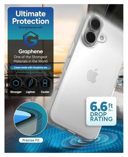 ZAGG Crystal Palace Apple iPhone 16 Plus Hoesje 4M DropProof Transparant afbeelding 3