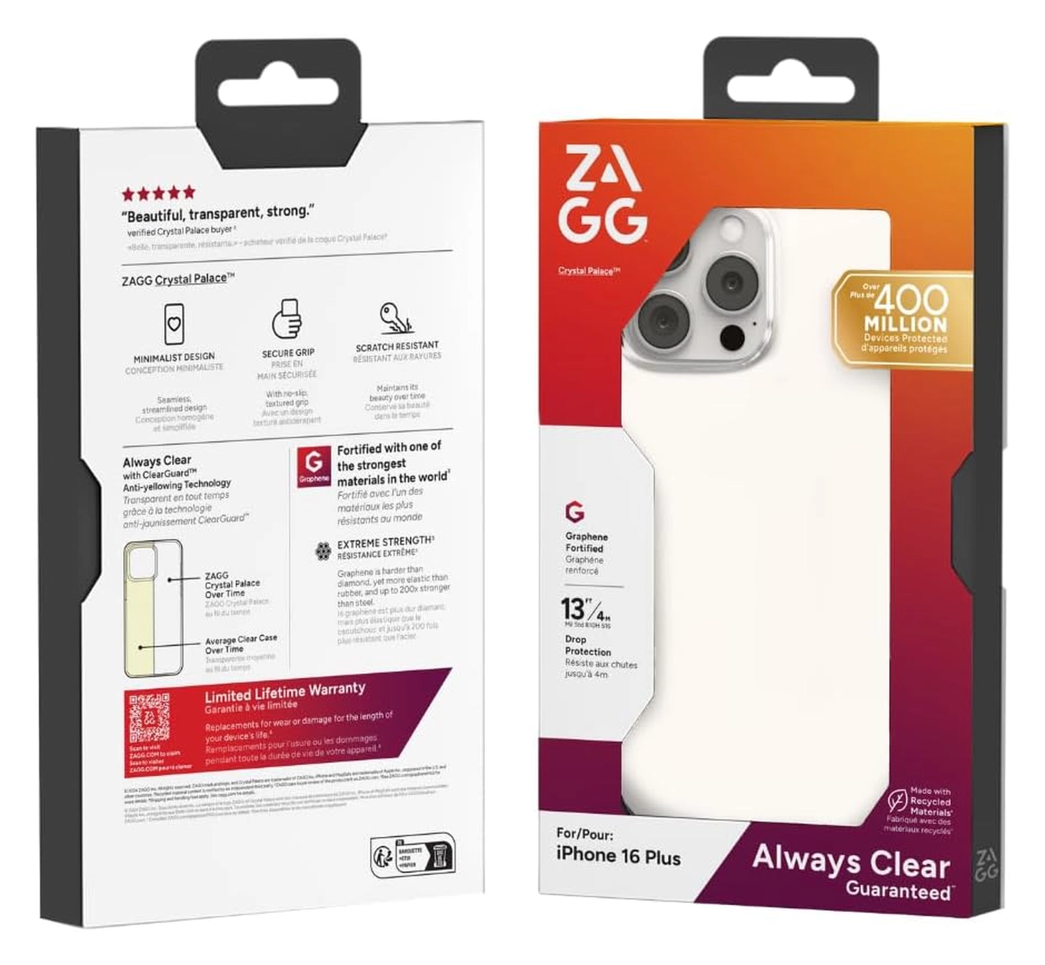 ZAGG Crystal Palace Apple iPhone 16 Plus Hoesje 4M DropProof Transparant afbeelding 6