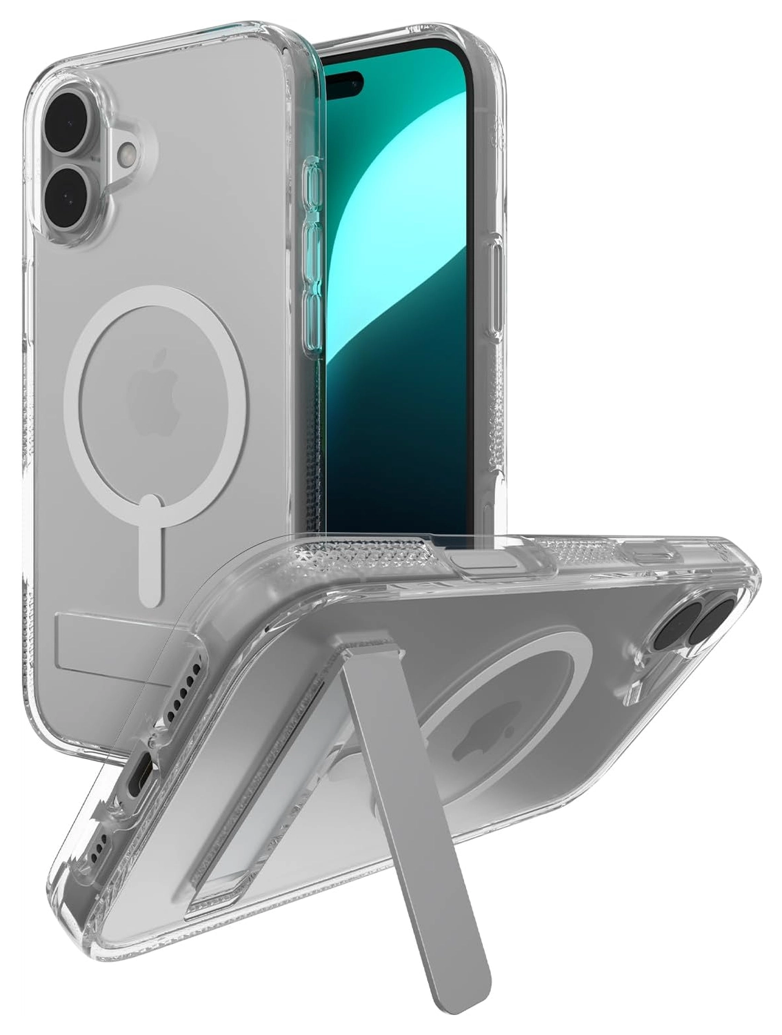ZAGG Crystal Palace Snap Kickstand iPhone 16 Plus Hoesje MagSafe Transparant afbeelding 1