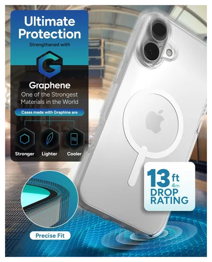 ZAGG Crystal Palace Snap iPhone 16 Plus Hoesje MagSafe Back Cover Transparant afbeelding 3