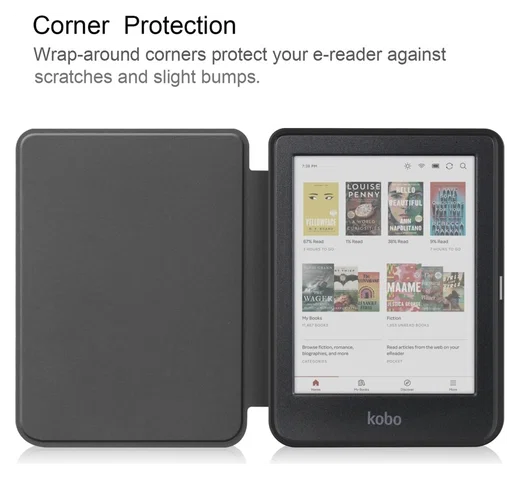 Kobo Clara Colour / Clara BW Hoes Book Case Beschermhoes Zwart afbeelding 3