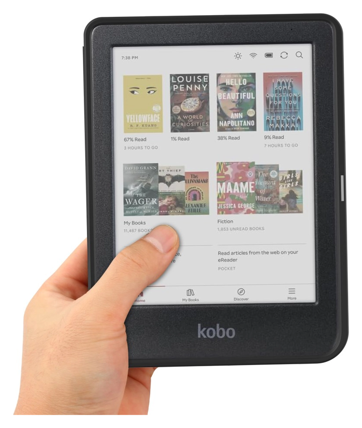 Kobo Clara Colour / Clara BW Hoes Book Case Beschermhoes Zwart afbeelding 9