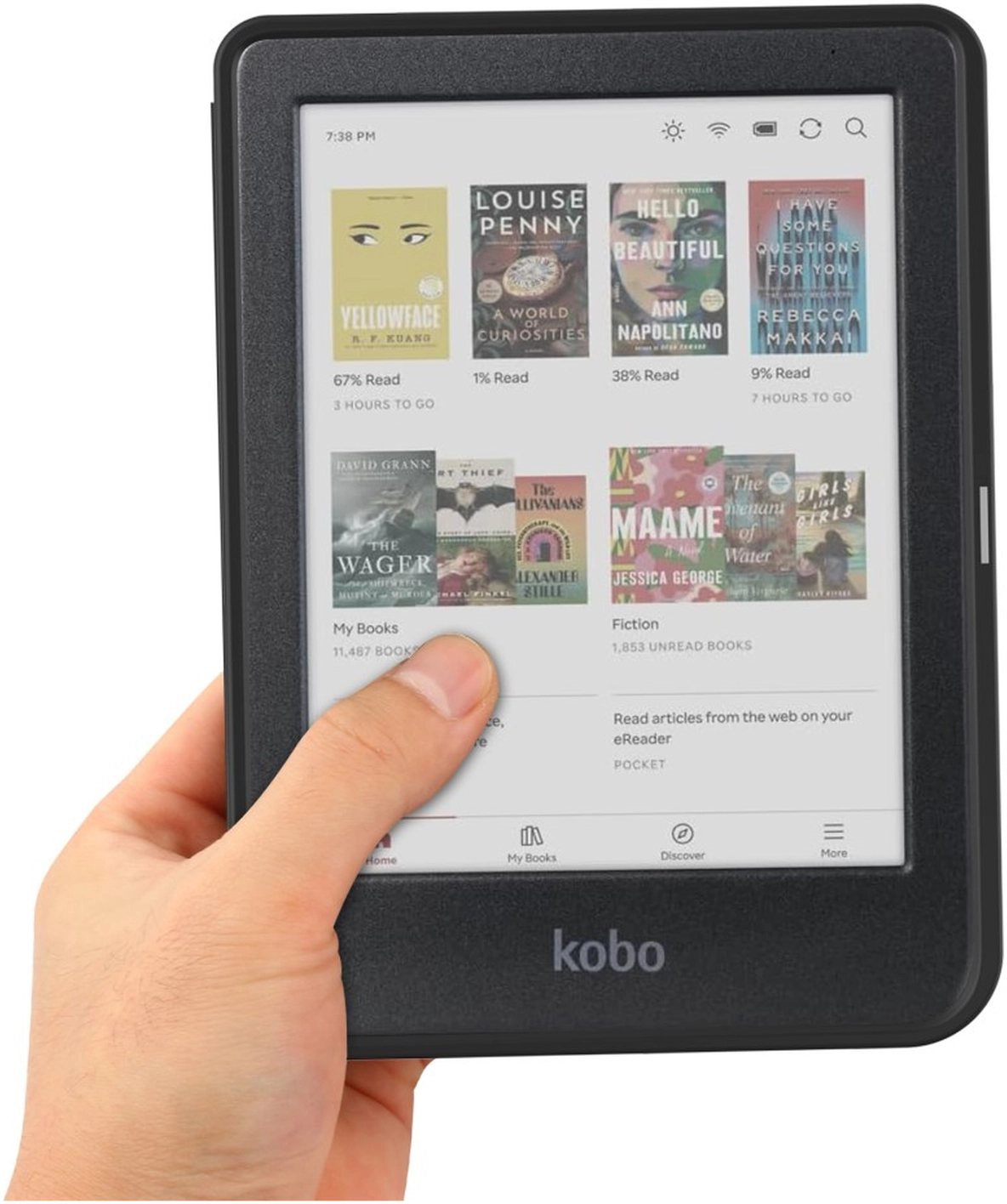 Kobo Clara Colour / Clara BW Hoes Book Case Beschermhoes Rood afbeelding 8