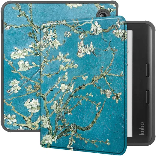 Kobo Libra Colour Hoes Book Case met Flower Print afbeelding 1