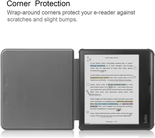 Kobo Libra Colour Hoes Book Case met Flower Print afbeelding 2