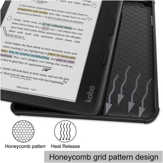 Kobo Libra Colour Hoes Book Case met Flower Print afbeelding 6