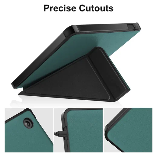 Kobo Libra Colour / Libra 2 Hoes Origami Book Case met Standaard Groen afbeelding 2
