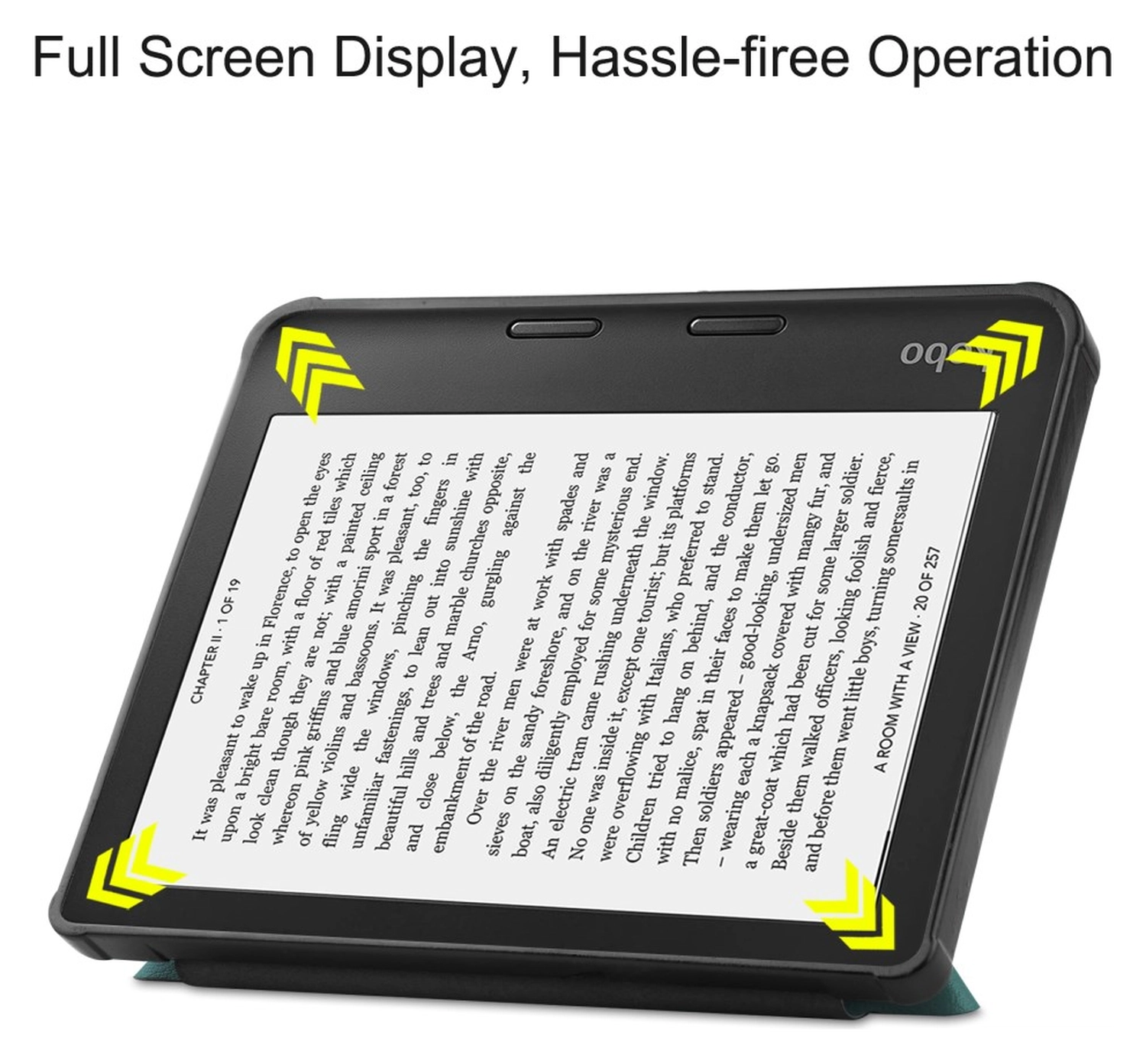 Kobo Libra Colour / Libra 2 Hoes Origami Book Case met Standaard Groen afbeelding 3