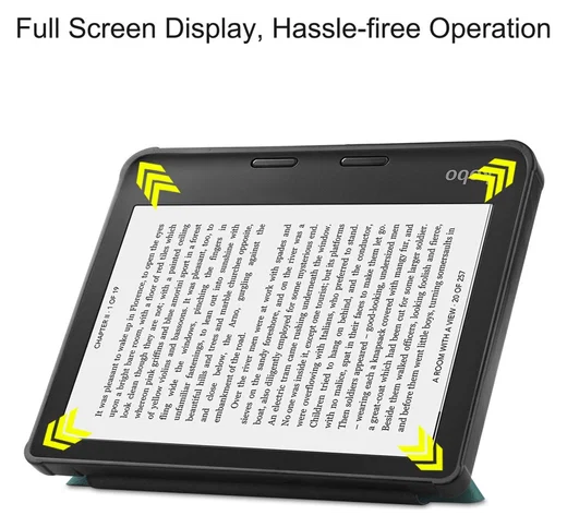 Kobo Libra Colour / Libra 2 Hoes Origami Book Case met Standaard Groen afbeelding 3