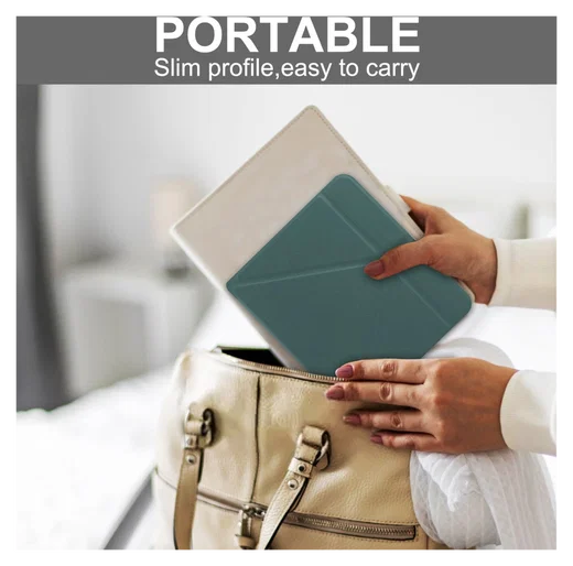 Kobo Libra Colour / Libra 2 Hoes Origami Book Case met Standaard Groen afbeelding 7