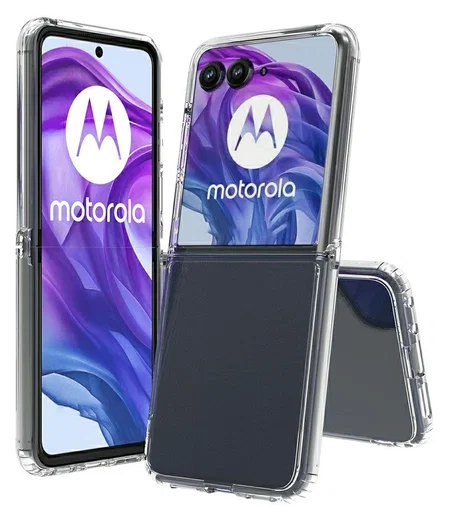Motorola Razr 60 Ultra Hoesje Acryl Back Cover Transparant afbeelding 1