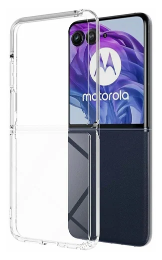 Motorola Razr 60 Ultra Hoesje Acryl Back Cover Transparant afbeelding 2