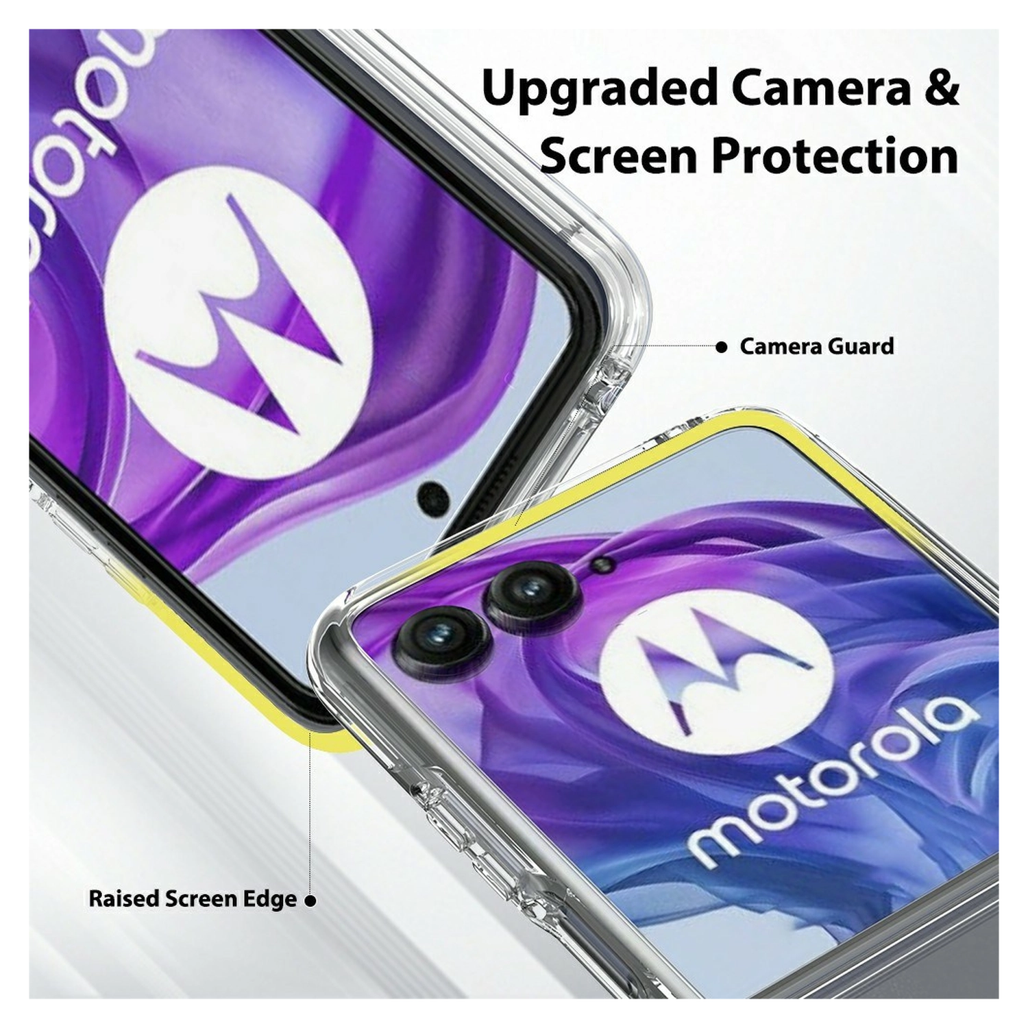 Motorola Razr 60 Ultra Hoesje Acryl Back Cover Transparant afbeelding 6