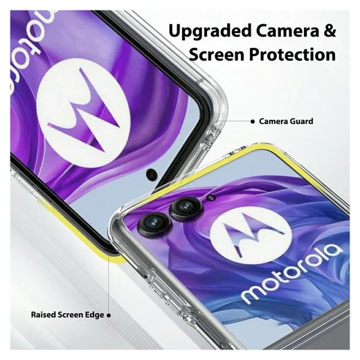 Motorola Razr 60 Ultra Hoesje Acryl Back Cover Transparant afbeelding 6