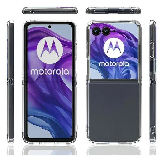 Motorola Razr 60 Ultra Hoesje Acryl Back Cover Transparant afbeelding 7