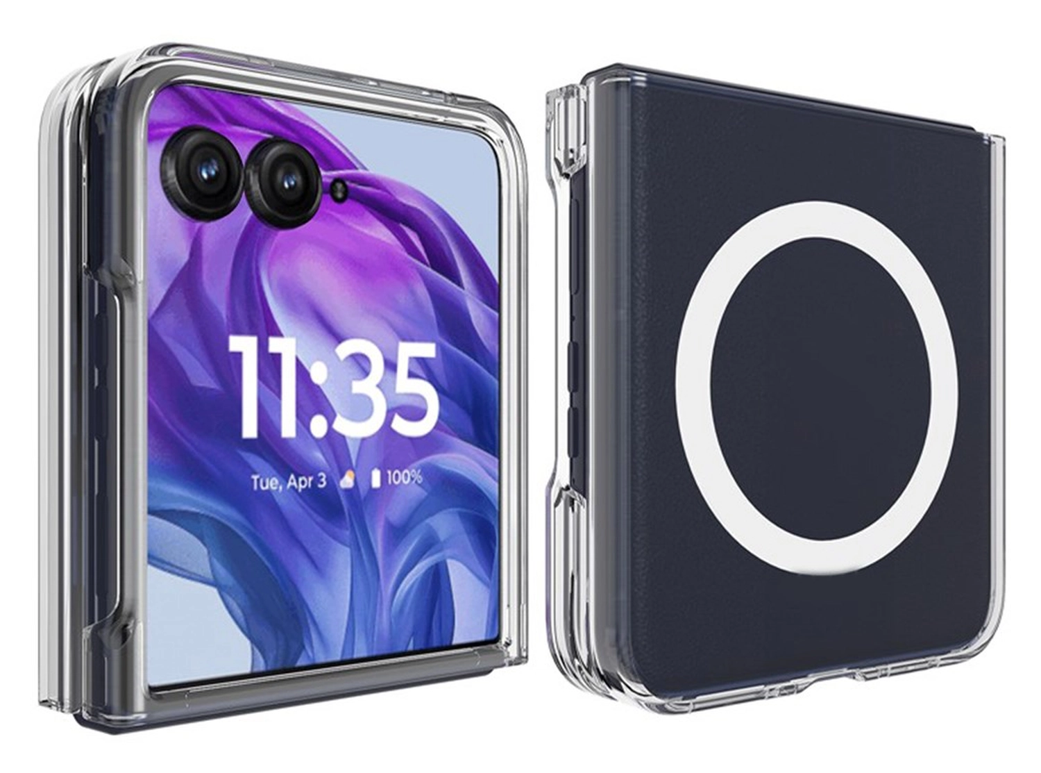 Motorola Razr 60 Ultra Hoesje met MagSafe Acryl Back Cover Transparant afbeelding 6