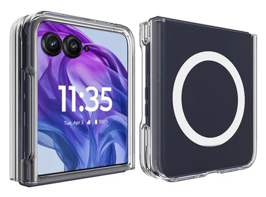 Motorola Razr 60 Ultra Hoesje met MagSafe Acryl Back Cover Transparant afbeelding 6