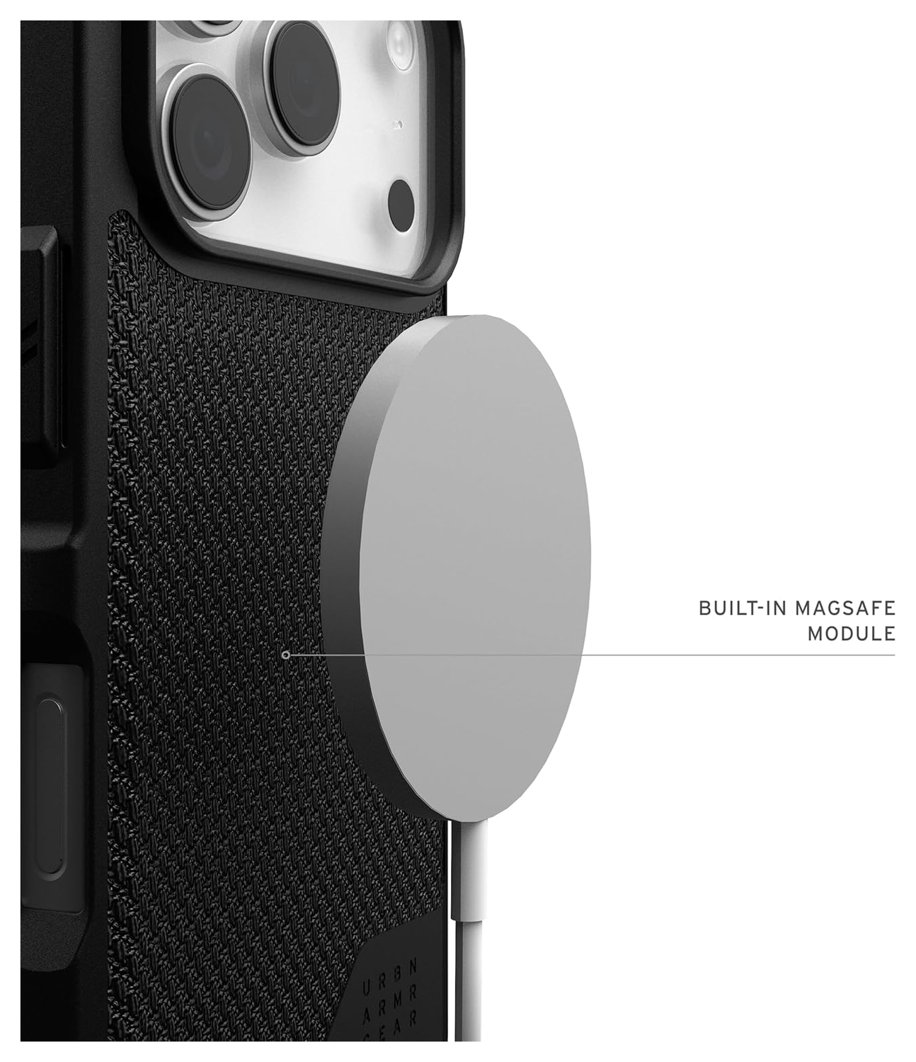 UAG Metropolis LT iPhone 17 Pro Hoesje MagSafe Back Cover Kevlar Zwart afbeelding 5