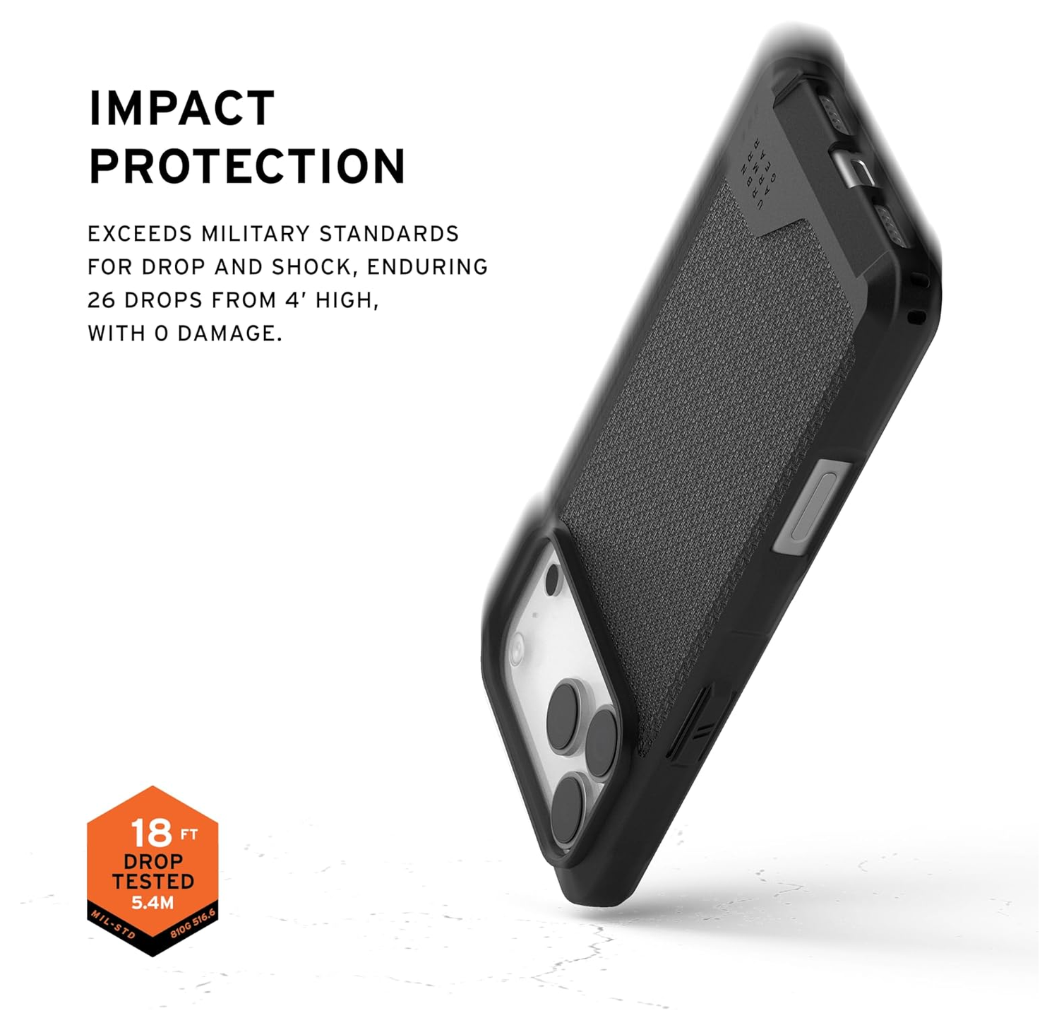 UAG Metropolis LT iPhone 17 Pro Max Hoesje MagSafe Back Cover Kevlar Zwart afbeelding 4