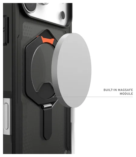 UAG Plasma XTE iPhone 17 Pro Max Hoesje MagSafe Stand Back Cover Zwart Oranje afbeelding 6
