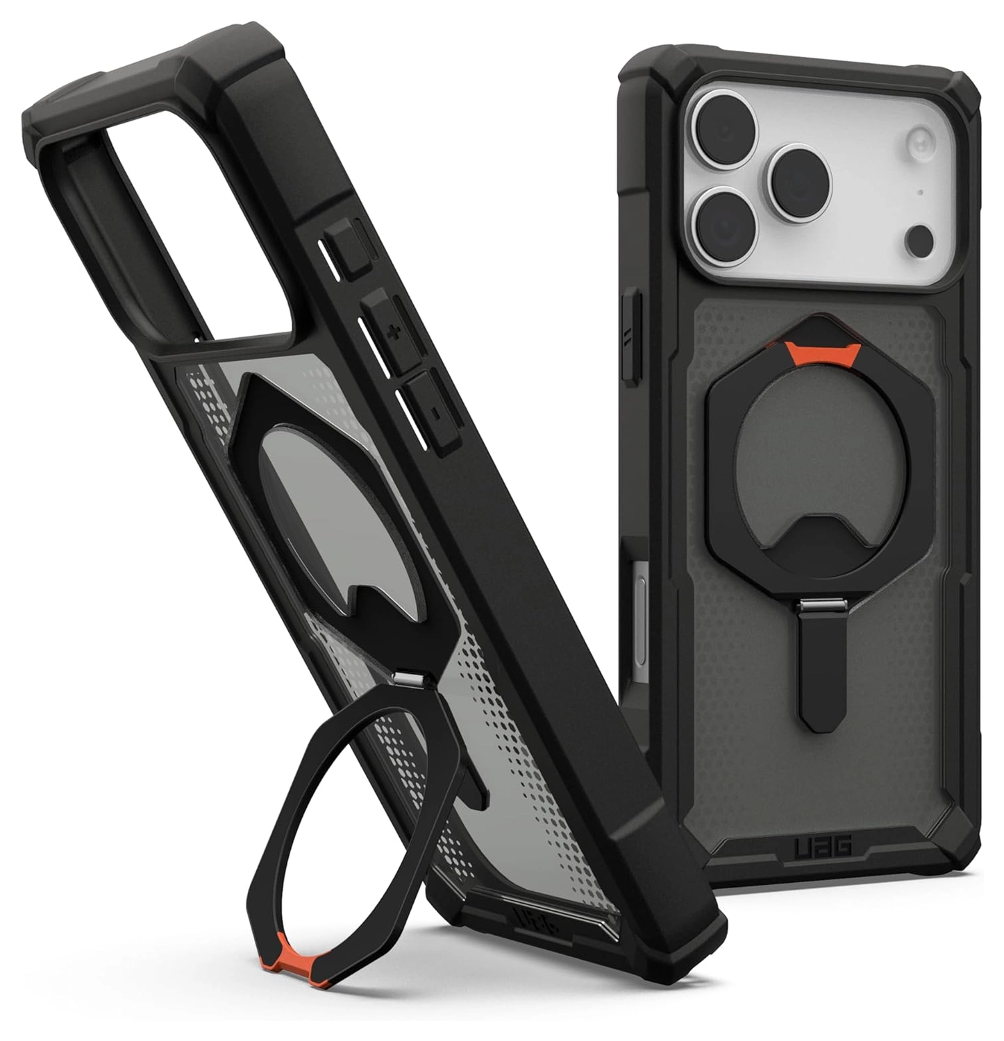 UAG Plasma XTE iPhone 17 Pro Max Hoesje MagSafe Stand Back Cover Zwart Oranje afbeelding 1