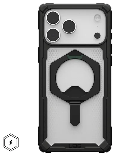 UAG Plasma XTE iPhone 17 Pro Max Hoesje MagSafe Stand Back Cover Clear Zwart afbeelding 2