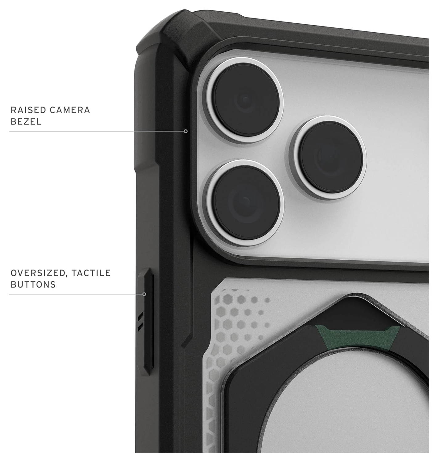 UAG Plasma XTE iPhone 17 Pro Max Hoesje MagSafe Stand Back Cover Clear Zwart afbeelding 6