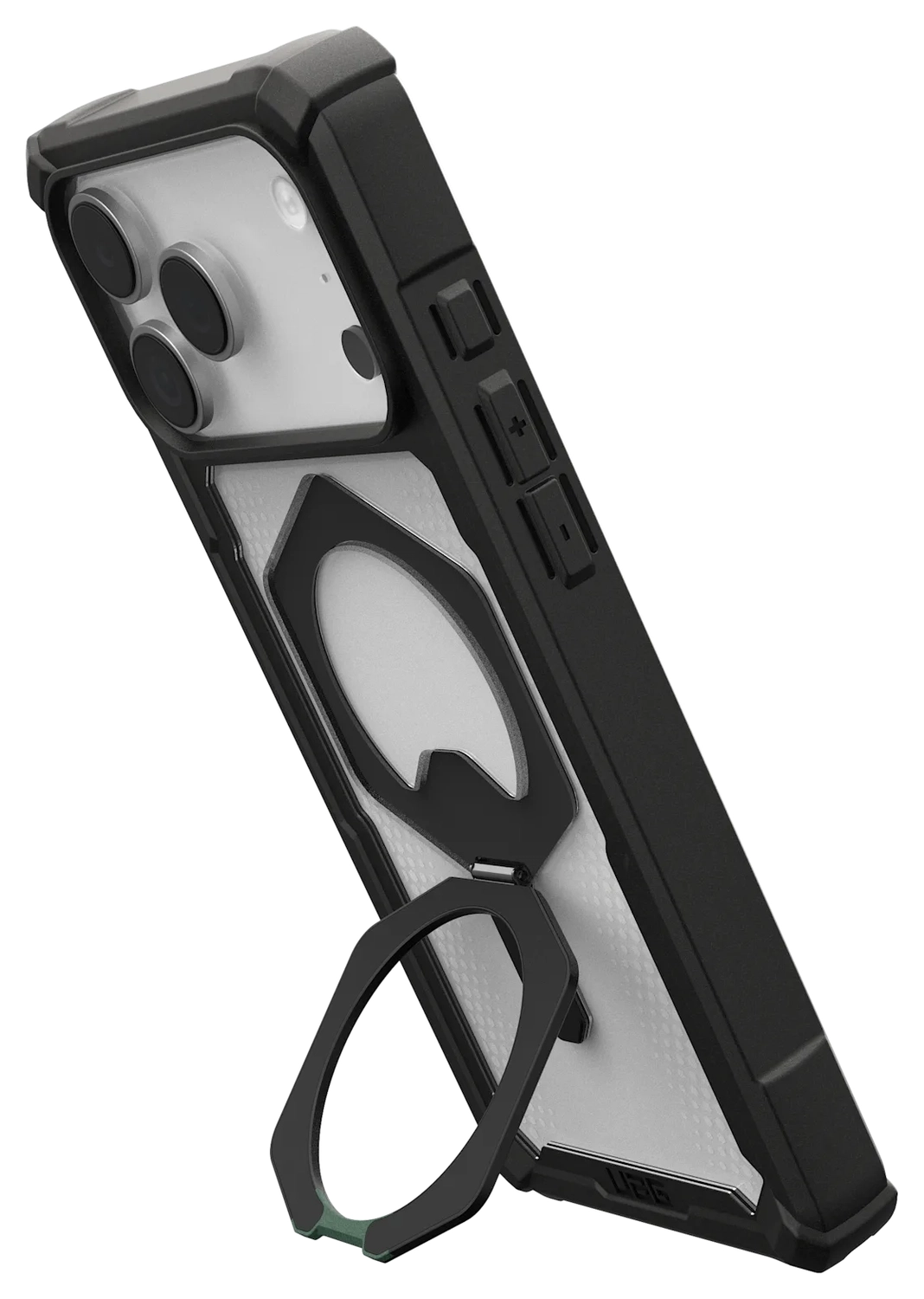 UAG Plasma XTE iPhone 17 Pro Max Hoesje MagSafe Stand Back Cover Clear Zwart afbeelding 7