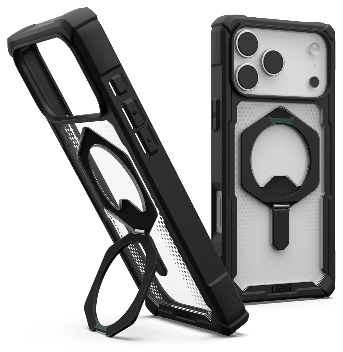 UAG Plasma XTE iPhone 17 Pro Max Hoesje MagSafe Stand Back Cover Clear Zwart afbeelding 1