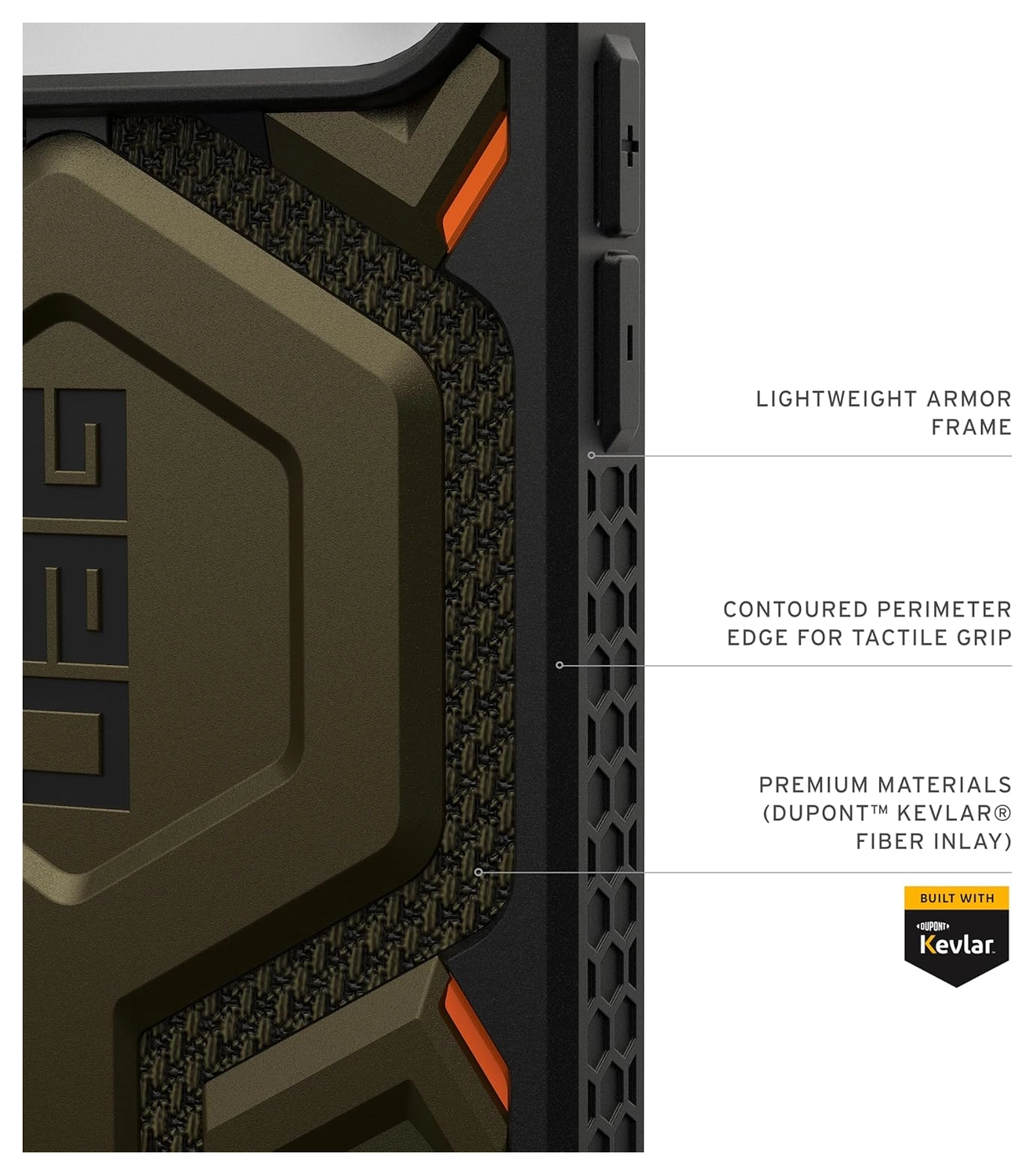 UAG Monarch Pro Apple iPhone 17 Pro Max Hoesje MagSafe Back Cover Kevlar Groen afbeelding 7