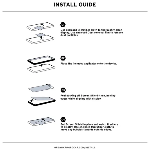 UAG Glass Shield Apple iPhone 17 Pro Max Screen Protector Tempered Glass afbeelding 9