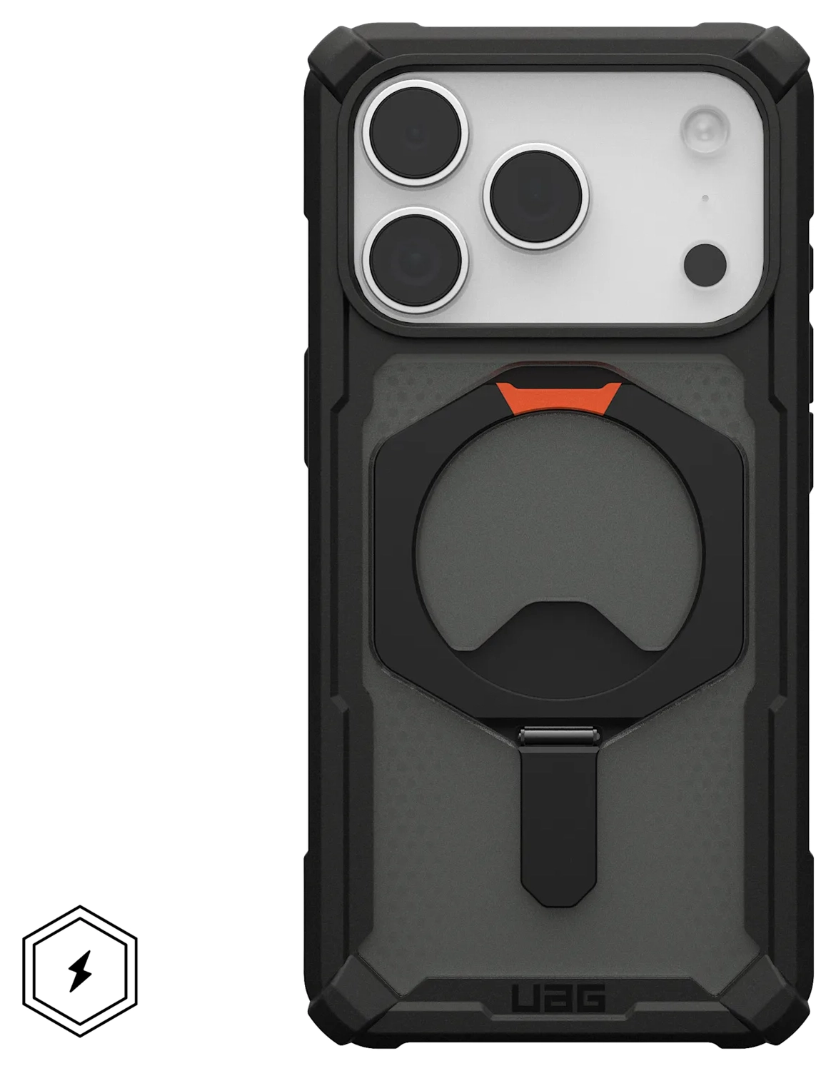 UAG Plasma XTE iPhone 17 Pro Hoesje MagSafe Stand Back Cover Zwart afbeelding 2