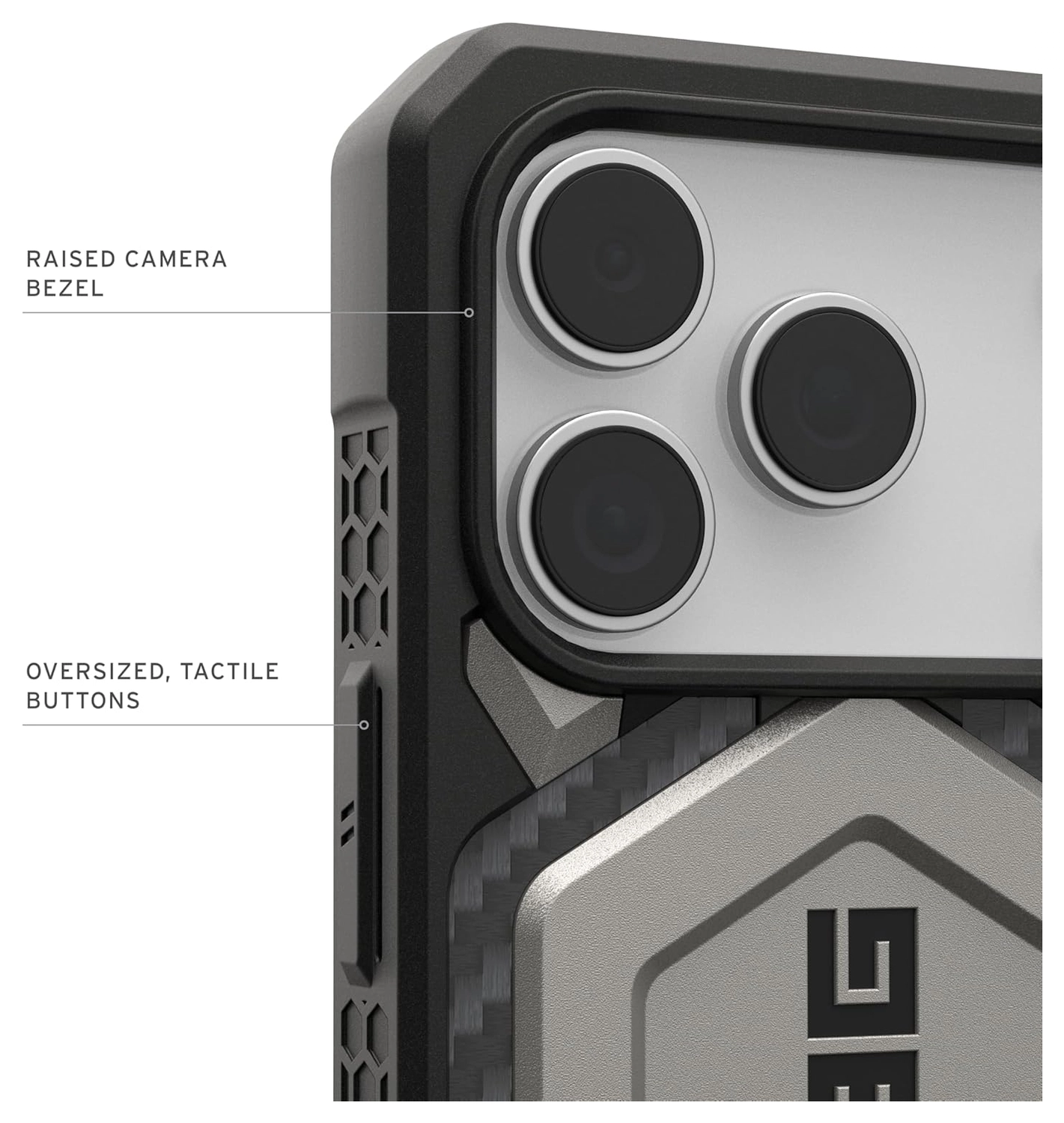 UAG Monarch Pro iPhone 17 Pro Hoesje MagSafe Back Cover Titanium afbeelding 6