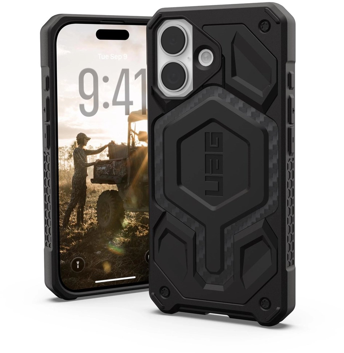 UAG Monarch Pro iPhone 17 Hoesje MagSafe Back Cover Carbon Fiber afbeelding 1