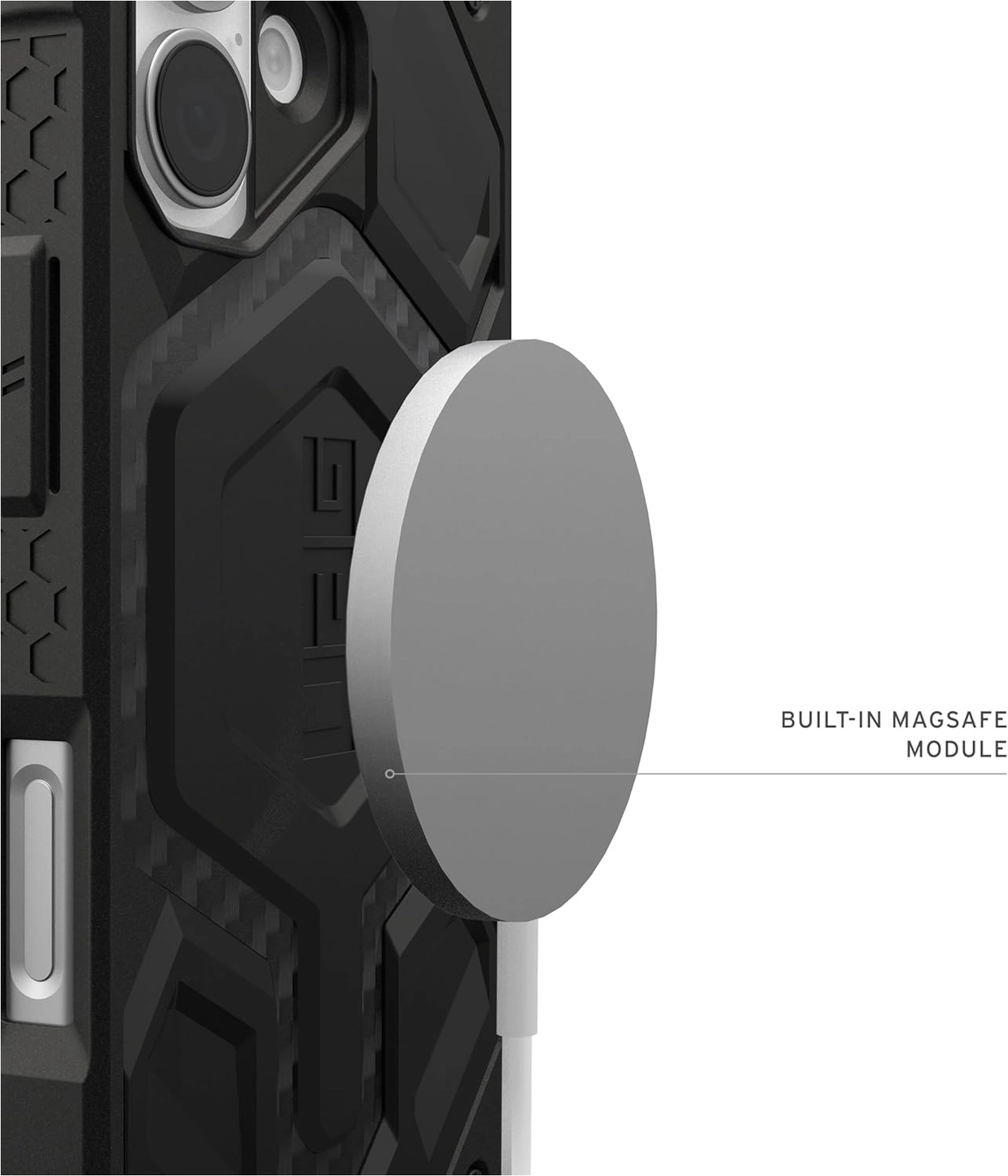 UAG Monarch Pro iPhone 17 Hoesje MagSafe Back Cover Carbon Fiber afbeelding 5